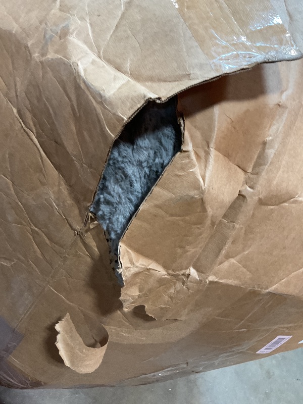 Photo 1 of **DIRTY FROM TRANSPORT **Hobestluk Bean Bag Chair Convertible Beanbag Chairs for Adults, 3 in 1 Bean Bags with Plush Chevron Cover, Adult Bean Bag Chair for Living Room, Bedroom (Grey, Full)