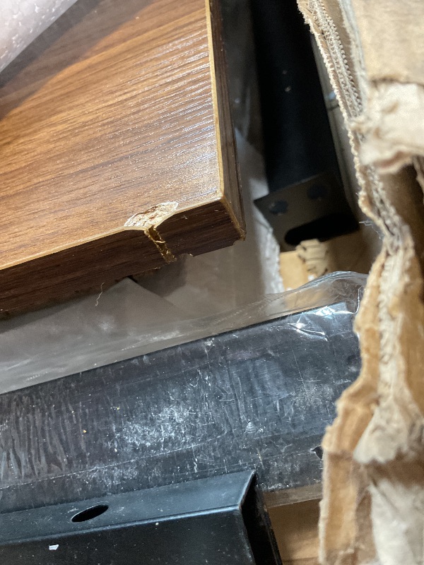 Photo 1 of **SCRATCH AND DENT DAMAGE**Tribesigns Computer Desk with 3 Drawers, 59-Inch PC Desk with Reversible Drawers, Industrial Study Writing Table Workstation with File Storage for Home Office, Walnut