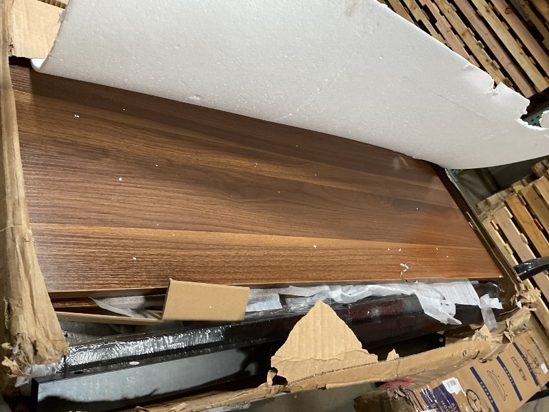 Photo 1 of **SCRATCH AND DENT DAMAGE**Tribesigns Computer Desk with 3 Drawers, 59-Inch PC Desk with Reversible Drawers, Industrial Study Writing Table Workstation with File Storage for Home Office, Walnut