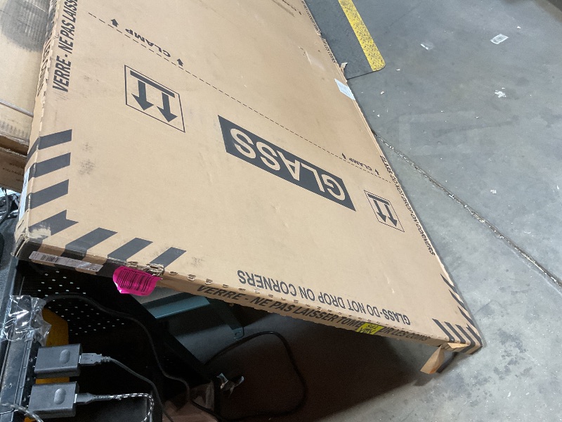 Photo 1 of **MINOR BEND DAMAGE TO METAL FRONT PIECE **Quartet Magnetic Glass Dry Erase White Board, 96" x 48" Whiteboard, Frameless, Brilliance White High Contrast White Glass (G29648W)