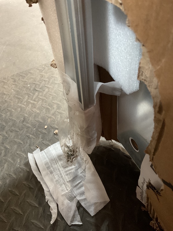 Photo 1 of **MINOR BEND DAMAGE TO METAL FRONT PIECE **Quartet Magnetic Glass Dry Erase White Board, 96" x 48" Whiteboard, Frameless, Brilliance White High Contrast White Glass (G29648W)