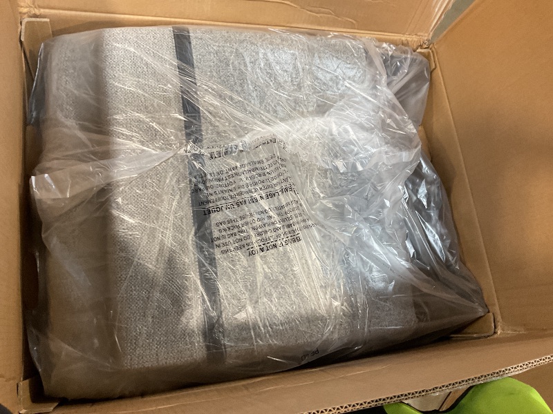 Photo 1 of **SELLING FOR PARTS AS PARTIAL SET. ONE BOX OF TWO. TWO CUSHIONS**Phoenix Home Manual Recliner Chair with Massage and Heat Ergonomic Overstuffed Breathable Fabric Reclining Chair with 2 Side Pockets, 2 Cup Holders, Remote Control, Living Room, Bedroom, Gr