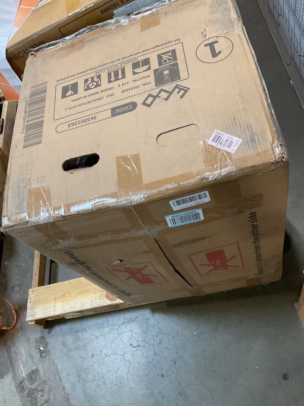 Photo 1 of **SELLING FOR PARTS AS PARTIAL SET. ONE BOX OF TWO. TWO CUSHIONS**Phoenix Home Manual Recliner Chair with Massage and Heat Ergonomic Overstuffed Breathable Fabric Reclining Chair with 2 Side Pockets, 2 Cup Holders, Remote Control, Living Room, Bedroom, Gr