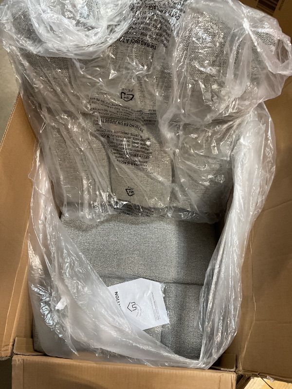 Photo 1 of **SELLING FOR PARTS AS PARTIAL SET. ONE BOX OF TWO. TWO CUSHIONS**Phoenix Home Manual Recliner Chair with Massage and Heat Ergonomic Overstuffed Breathable Fabric Reclining Chair with 2 Side Pockets, 2 Cup Holders, Remote Control, Living Room, Bedroom, Gr