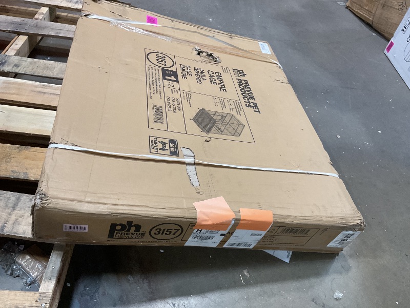 Photo 1 of **SELLING FOR PARTS AS PARTIAL SET. ONE BOX OF TWO. MINOR BEND DAMAGE TO METAL**Prevue Pet Products Empire Bird Cage, X-Large, Black Hammertone,46" L x 36" W x 78 1/4" H