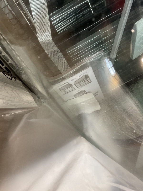 Photo 1 of **SELLING FOR PARTS AS PARTIAL SET. 3 GLASS PANES BROKEN. METAL EDGE IS BENT**EliteEdge Display Refrigerator, 4.3 Cu.Ft Commercial Refrigerated Display Case, Countertop Cake Refrigerator with Adjustable Shelves, LED Light, Automatic Defrost for for Bakery