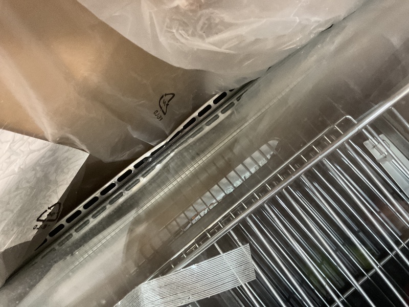 Photo 1 of **SELLING FOR PARTS AS PARTIAL SET. 3 GLASS PANES BROKEN. METAL EDGE IS BENT**EliteEdge Display Refrigerator, 4.3 Cu.Ft Commercial Refrigerated Display Case, Countertop Cake Refrigerator with Adjustable Shelves, LED Light, Automatic Defrost for for Bakery