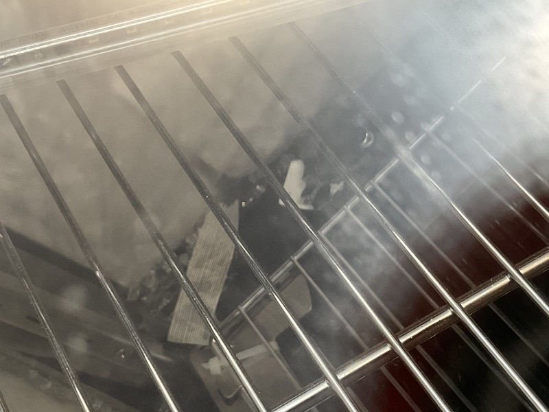 Photo 1 of **SELLING FOR PARTS AS PARTIAL SET. 3 GLASS PANES BROKEN. METAL EDGE IS BENT**EliteEdge Display Refrigerator, 4.3 Cu.Ft Commercial Refrigerated Display Case, Countertop Cake Refrigerator with Adjustable Shelves, LED Light, Automatic Defrost for for Bakery