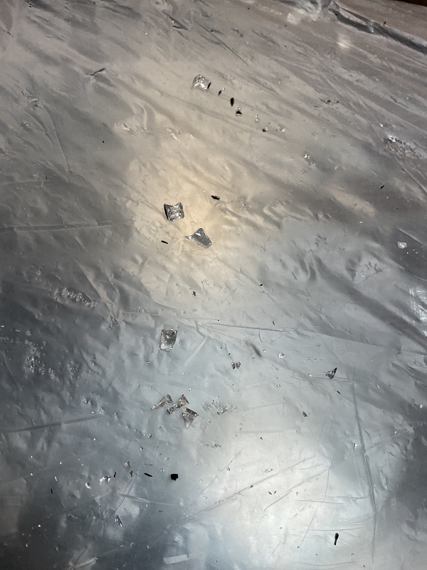 Photo 1 of **SELLING FOR PARTS AS PARTIAL SET. 3 GLASS PANES BROKEN. METAL EDGE IS BENT**EliteEdge Display Refrigerator, 4.3 Cu.Ft Commercial Refrigerated Display Case, Countertop Cake Refrigerator with Adjustable Shelves, LED Light, Automatic Defrost for for Bakery