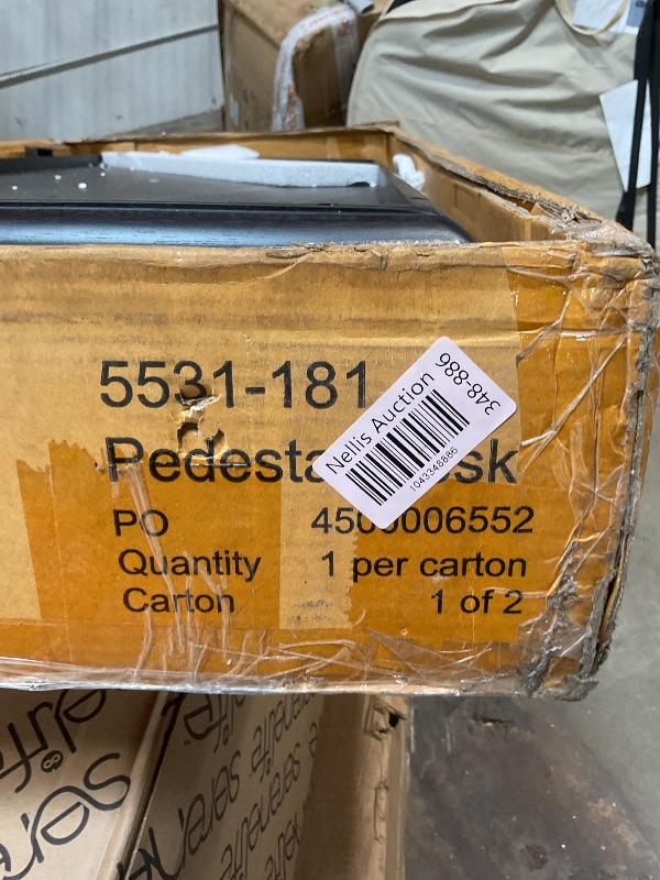 Photo 1 of **SELLING FOR PARTS AS PARTIAL SET. ONE BOX OF TWO**Homestyles Bedford Black Pedestal Desk