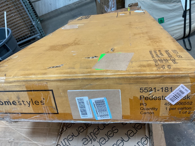 Photo 1 of **SELLING FOR PARTS AS PARTIAL SET. ONE BOX OF TWO**Homestyles Bedford Black Pedestal Desk