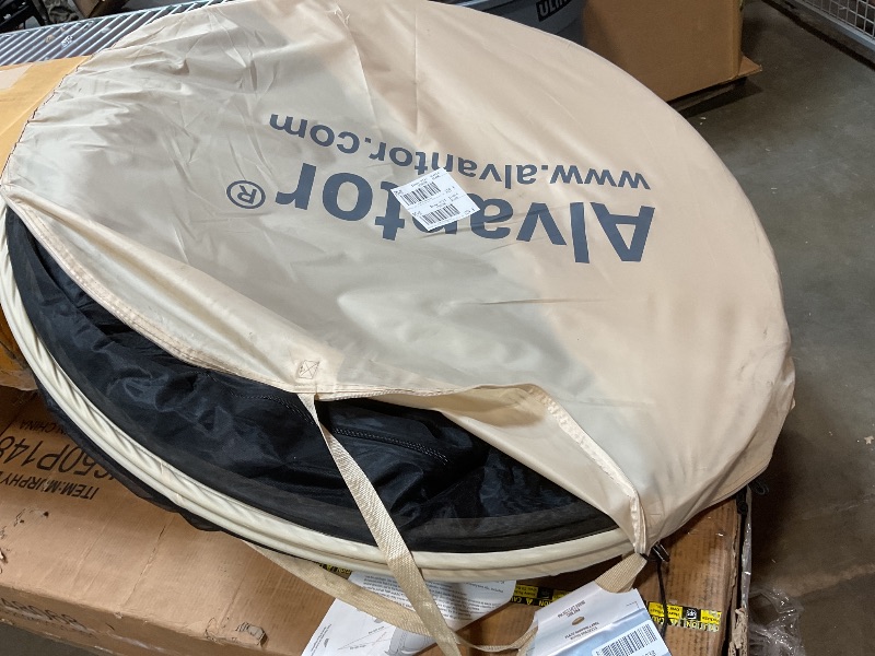 Photo 1 of **BROKEN ZIPPER. DIRT**Alvantor Screen House Room Camping Tent Outdoor Canopy Pop Up Sun Shade Shelter 10 Mesh Walls Not Waterproof Beige 15'x15' Patent Pending