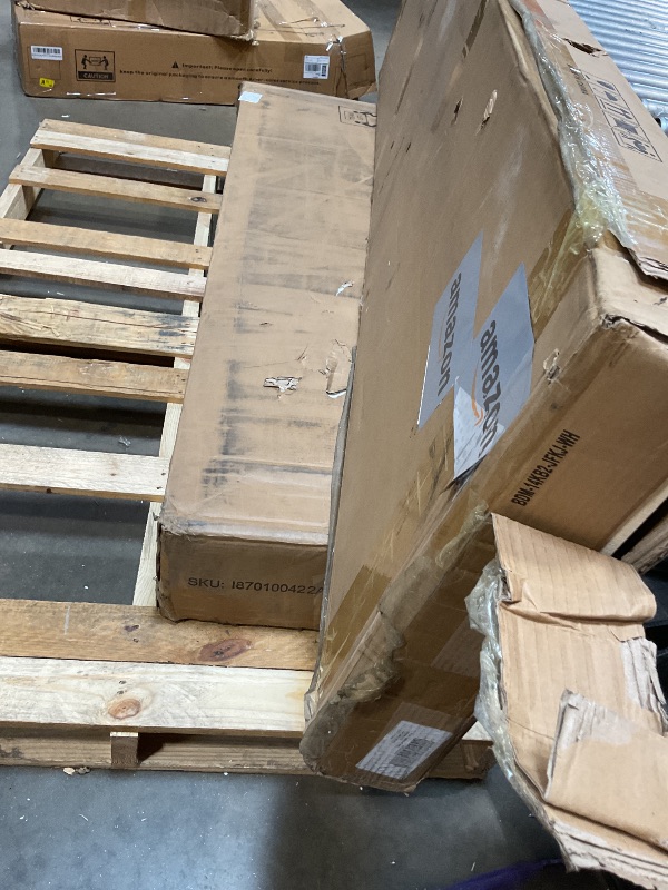 Photo 1 of **DAMAGED RUBBER SEAL**56" x 84" Bifold Sliding Barn Door, K Shaped Panel with Sliding Hardware Kit Set, Finished Closet Door Slab, 5.33FT Track for 4 Doors, MDF, White