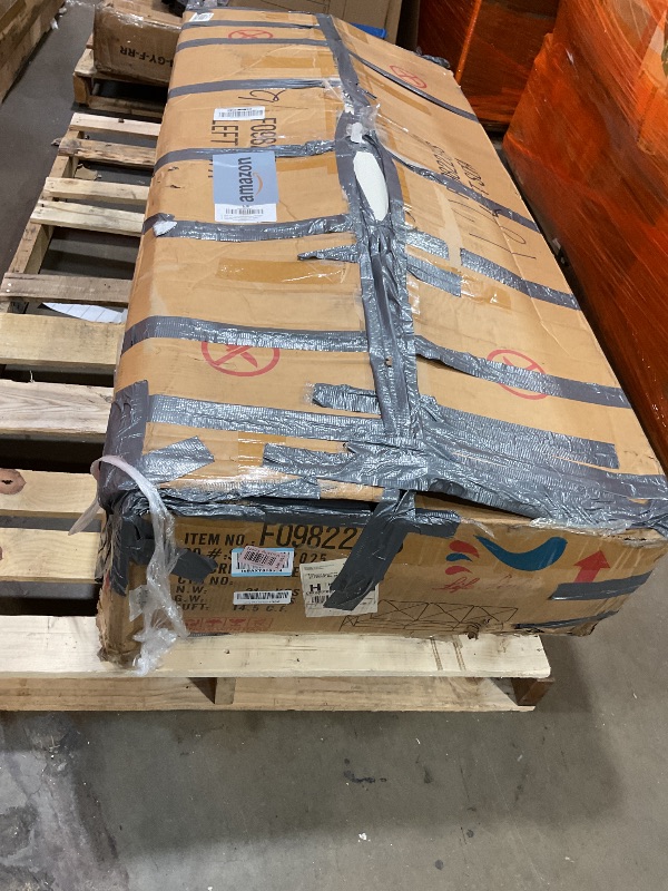 Photo 1 of **SELLING FOR PARTS AS PARTIAL SET. ONE BOX OF TWO. DIRTY FROM TRANSPORT **Osparple Sofas for Living Room Faux Leather L Shaped Sectional Couch 3 Pieces Small Sectional Sofa Set with Chaise, Ottoman with Storage for Small Apartment, Study, Home Office, Cr