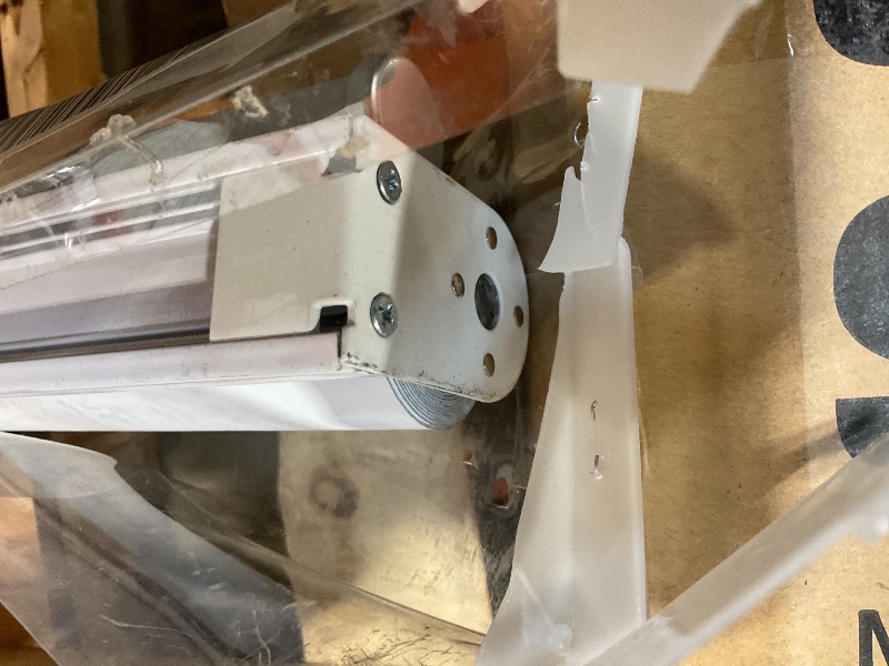 Photo 1 of **DIRT FROM TRANSPORT **ChrisDowa Cordless 100% Blackout Roller Shade, with Striped Jacquard, Thermal Insulated, UV Protection Fabric, Total Blackout Blinds for Window, French Doors, Home and Office. Light Grey, 43"W x 72"H