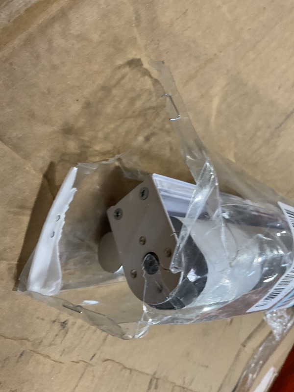 Photo 1 of **MISSING INSTALLATION HARDWARE**ChrisDowa Cordless 100% Blackout Roller Shade, with Striped Jacquard, Thermal Insulated, UV Protection Fabric, Total Blackout Blinds for Window, French Doors, Home and Office. Light Grey, 43"W x 72"H