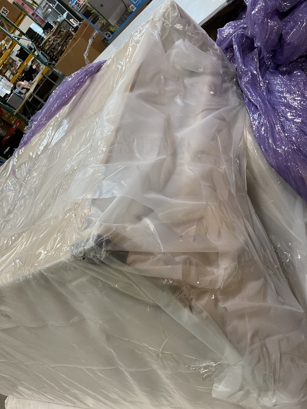 Photo 1 of **DAMAGE TO BOTTOM CORNER. **Sweet Home Stores Escalade 87" Convertible Sofabed with Storage, Firm, Fabric, 3 Seater, Upholstered Sleeper Sofa Couch, Futon for Living Room, Beige