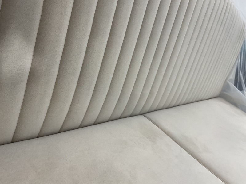 Photo 1 of **DAMAGE TO BOTTOM CORNER. **Sweet Home Stores Escalade 87" Convertible Sofabed with Storage, Firm, Fabric, 3 Seater, Upholstered Sleeper Sofa Couch, Futon for Living Room, Beige