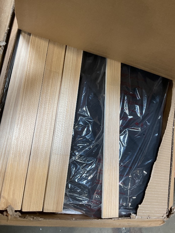 Photo 1 of **SCRATCHED**IDEALHOUSE Queen Size Bed Frame with 4 Storage Drawers and Adjustable Headboard, Linen Upholstered Platform Beds, Diamond Stitched Button Tufted, No Box Spring Needed, Black