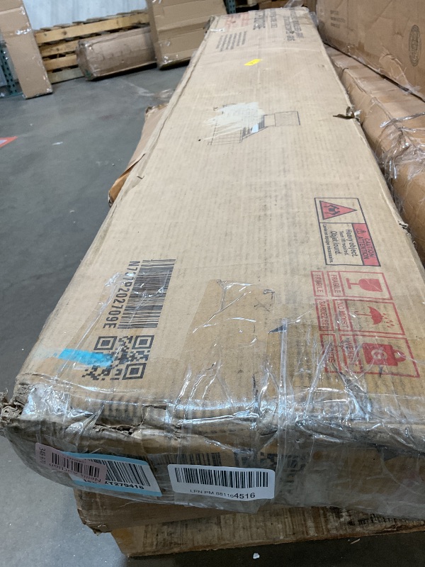 Photo 1 of **SELLING FOR PARTS AS PARTIAL SET. ONE BOX OF TWO. MINOR CORNER BEND DAMAGE **ATY Upholstered Twin Size Platform Bed with Trundle,Solid Wood Bedframe w/Wood Slat Support & Stylish Headboard,Space Saving Design & No Box Spring Needed, Gray