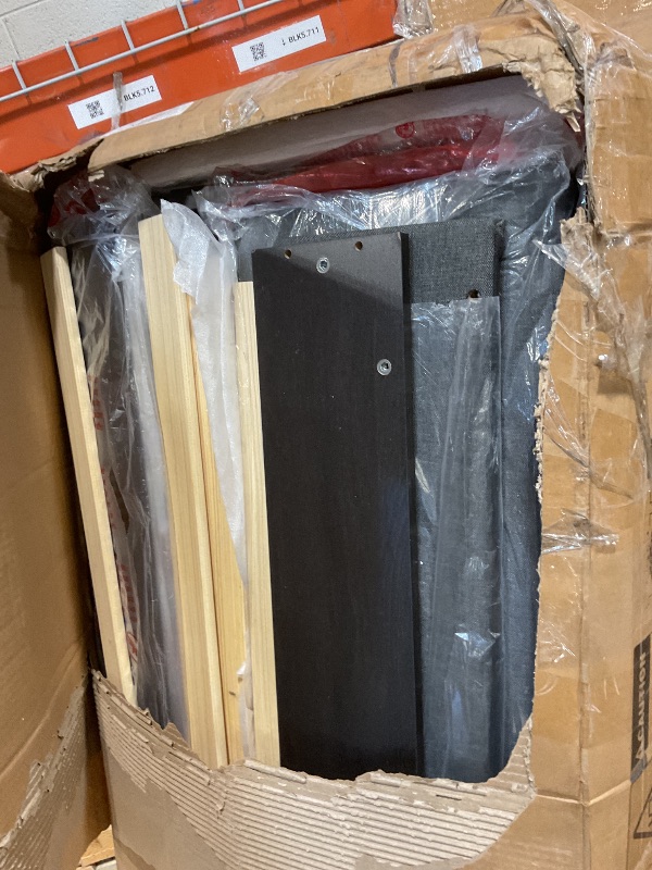 Photo 1 of **CORNER SCUFFED**Rolanstar Bed Frame Queen Size with Lift Up Storage, Charging Station & LED Lights, Upholstered Storage Headboard, Heavy Duty Wooden Slats, No Box Spring Needed, Noise Free, Easy Assembly, Dark Grey