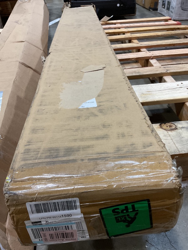 Photo 1 of **SELLING FOR PARTS AS PARTIAL SET **FREDBECK 32in x 84in Gray Wood Barn Door Slab with 5.5ft (66inch) Barn Door Hardware Track Kit Included, Double Surfaces,Simple Assembly is Required,K-Frame,Grey