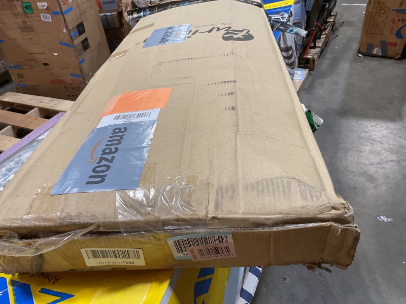 Photo 1 of **MINOR DAMAGE TO CORNERS **Furinno JAYA Large Entertainment Stand for TV Up to 55 Inch, French Oak Grey/Black