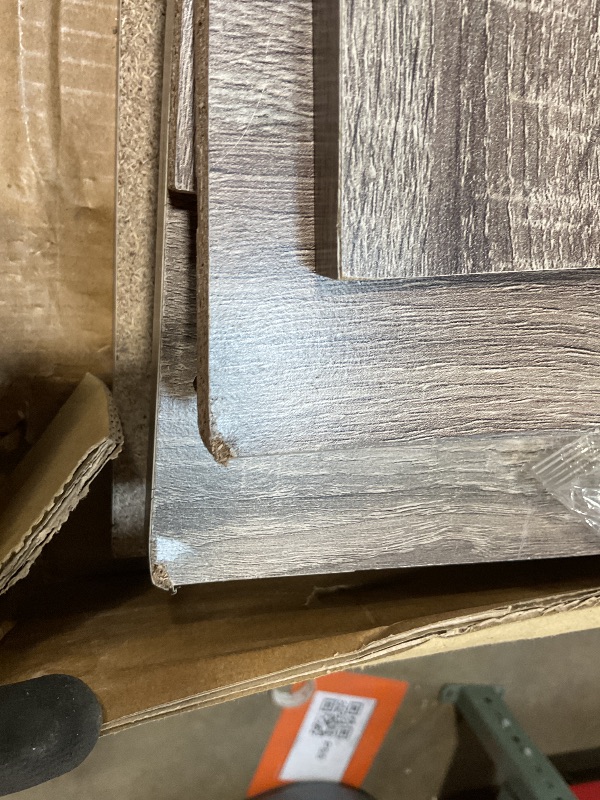 Photo 1 of **MINOR DAMAGE TO CORNERS **Furinno JAYA Large Entertainment Stand for TV Up to 55 Inch, French Oak Grey/Black