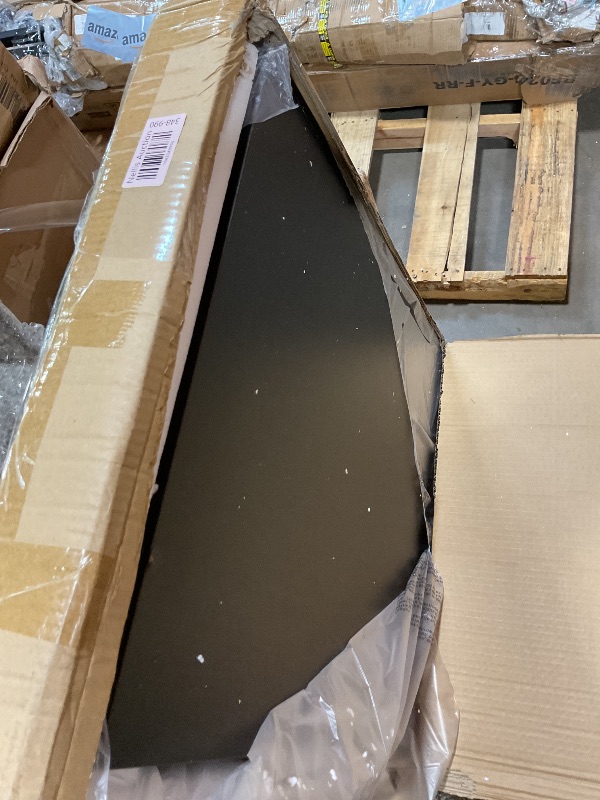 Photo 1 of **MINOR CORNER DAMAGE. SCRATCH ON TABLE**TEMI Small Computer Desk Folding Table - 43.3" Foldable Office Desk, No Assembly, Perfect for Small Spaces in Bedroom, or Apartment, Portable Mini Desk or Study Table Compact Design, Charcoal Wenge