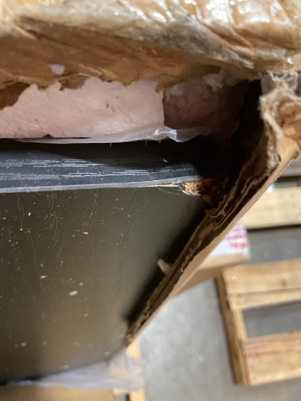 Photo 1 of **MINOR CORNER DAMAGE. SCRATCH ON TABLE**TEMI Small Computer Desk Folding Table - 43.3" Foldable Office Desk, No Assembly, Perfect for Small Spaces in Bedroom, or Apartment, Portable Mini Desk or Study Table Compact Design, Charcoal Wenge