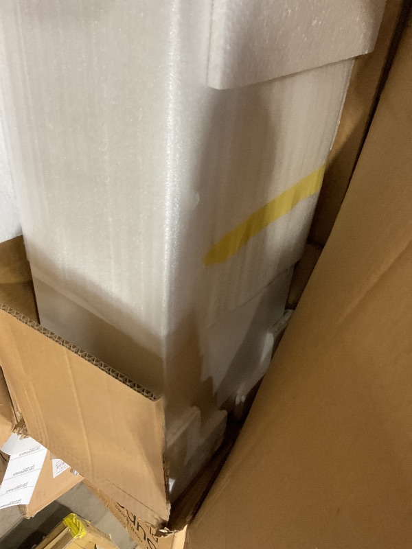 Photo 1 of **MINOR CORNER DAMAGE **Ortaville 72" Floating Mantel Shelf - Modern White Fireplace Mantel with Matte Lacquer Finish for Living Room Elegance (72", White)