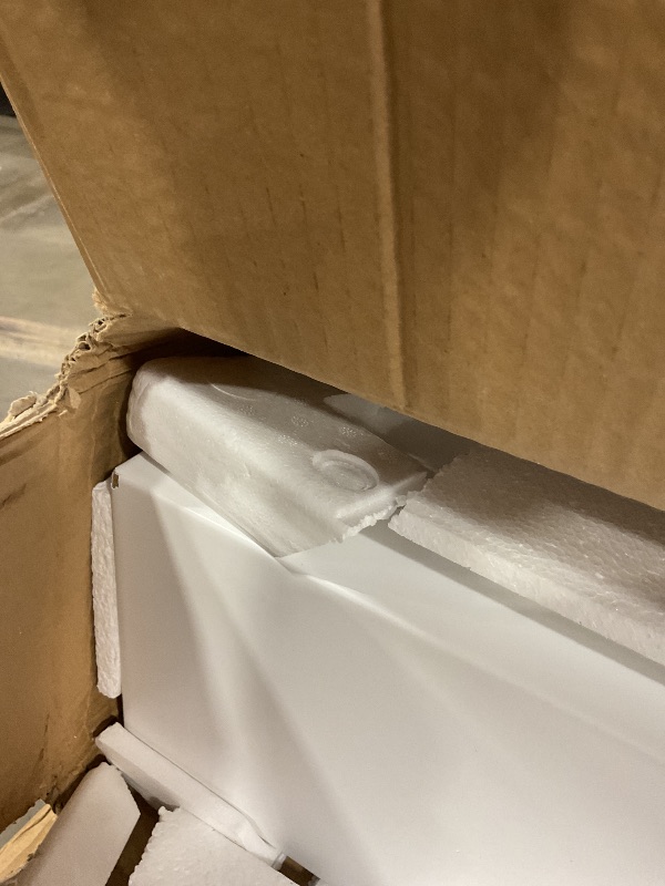 Photo 1 of **MINOR CORNER DAMAGE **Ortaville 72" Floating Mantel Shelf - Modern White Fireplace Mantel with Matte Lacquer Finish for Living Room Elegance (72", White)