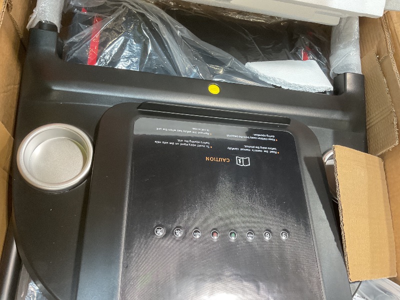 Photo 1 of **LIQUID AND DIRT**RHYTHM FUN Treadmill with Incline, 8.0 MPH Treadmills for Home with 8% Incline, Foldable Treadmill with Handles, Low Noise Walking Pad for 300 lbs