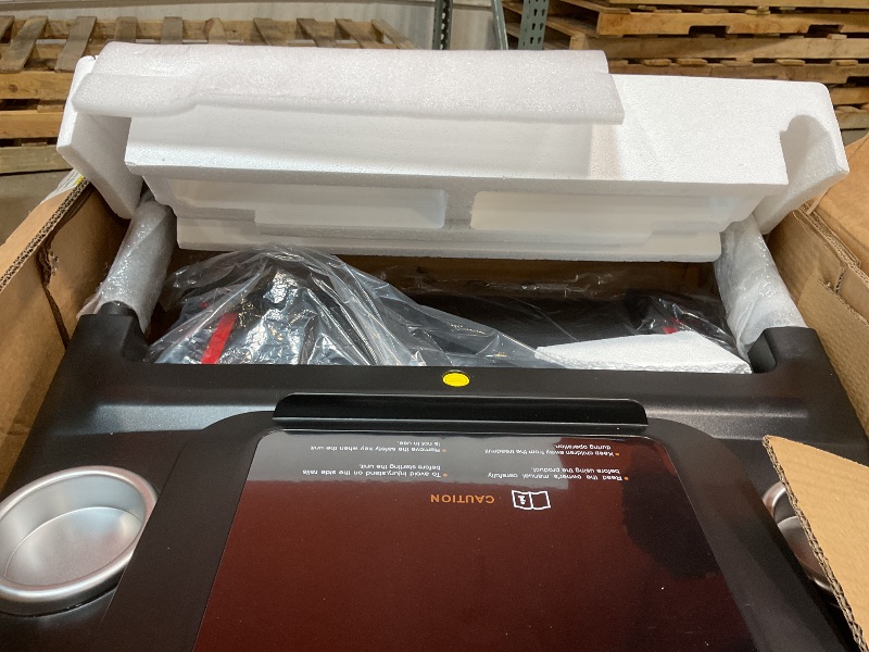 Photo 1 of **LIQUID AND DIRT**RHYTHM FUN Treadmill with Incline, 8.0 MPH Treadmills for Home with 8% Incline, Foldable Treadmill with Handles, Low Noise Walking Pad for 300 lbs