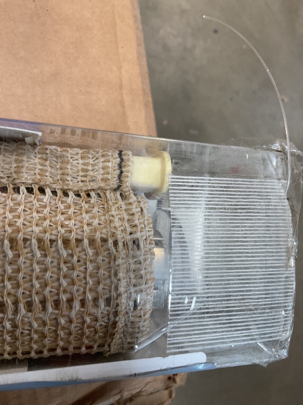 Photo 1 of **SELLING FOR PARTS AS PARTIAL SET . DIRT FROM TRANSPORT. MISSING HANDLE. **Coolaroo Exterior Roller Shade, Cordless Roller Shade with 90% UV Protection, No Valance, (6' W X 6' L), Mocha, 474768