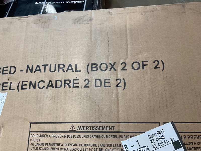 Photo 1 of **SELLING FOR PARTS AS PARTIAL SE. ONE BOX OF TWO**Merax Twin Size Junior Wood Loft Bed with Slide and Storage Shelves, House Loft Bed with Staircase for Girls Boys,Easy Assemble, Natural