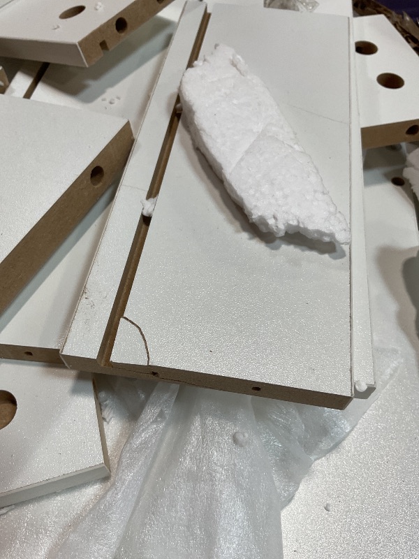 Photo 1 of **MINOR DAMAGE TO CORNER**Pamapic Mobile File Cabinet Vanity Desk with Mirror and Lights, 8 Drawers Makeup Vanity Desk with Lights and Upgraded Silent Slides, 3 Lighting Modes Makeup Vanity with Charging Station, White