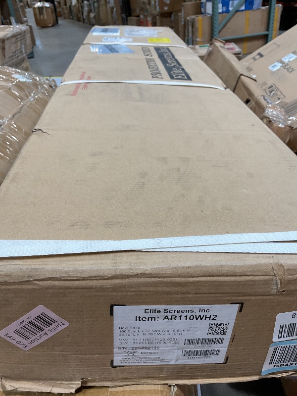 Photo 1 of **MISSING SPRINGS, SCREWS & OTHER HARDWARE** Elite Screens Aeon Series, 110-inch 16:9, 8K / 4K Ultra HD Home Theater Fixed Frame EDGE FREE Borderless Projector Screen, CineWhite UHD-B Front Projection Screen, AR110WH2