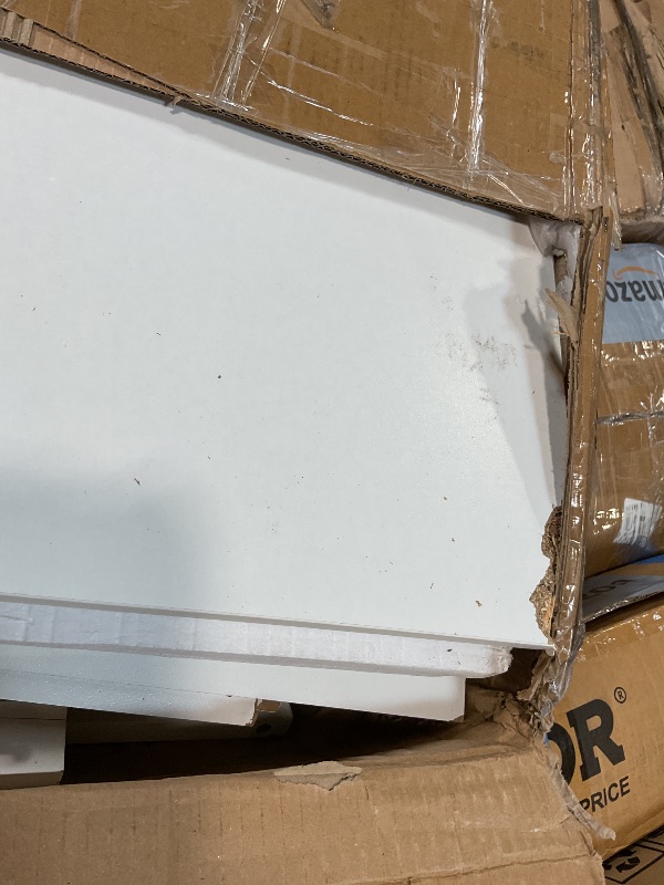 Photo 1 of **MAJOR DAMAGE. SELLING FOR PARTS**Jocoevol Kitchen Storage Cabinet, 55" White Cabinet with Shelves and Storage, Modern Farmhouse Coffee Bar Station for Dining Room, Kitchen Buffet