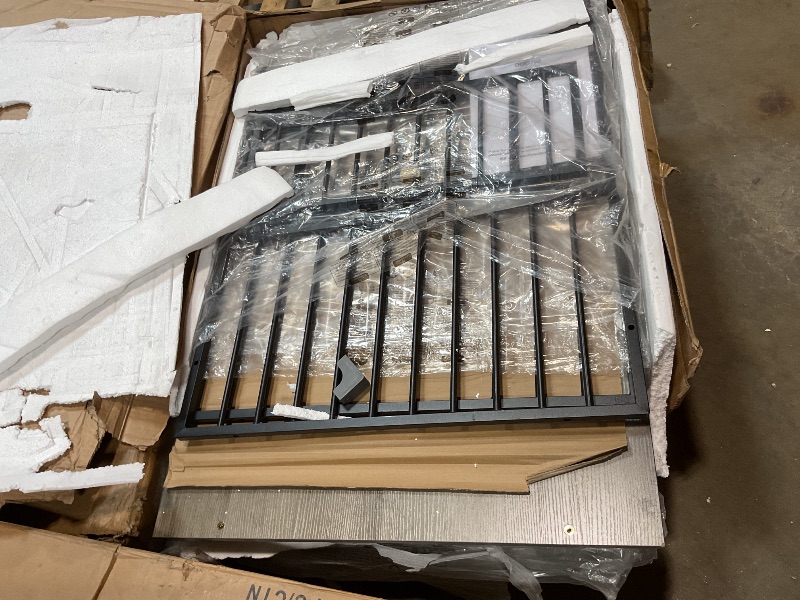 Photo 1 of **MINOR DAMAGE TO CORNERS**MCRovibek 78 Double Dog Crate Furniture for 2 Large Dogs Indoor, Wooden Furniture Dog Crates with Dog Bowl, Dog Kennel Furniture TV Stand Large Breed Grey