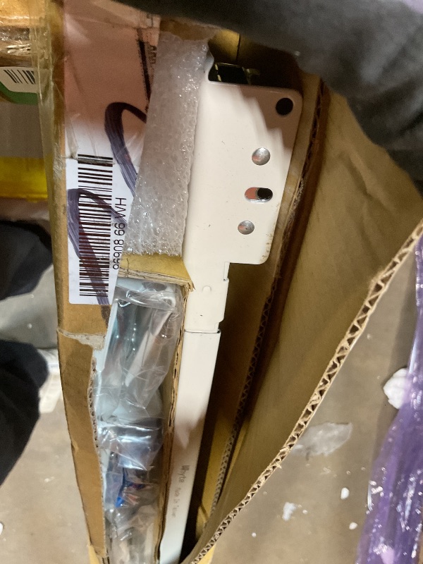 Photo 1 of **SCRAPE DAMAGE **Rod Desyne Heavy Duty Center Open Traverse Rod, 66-120 inch, White