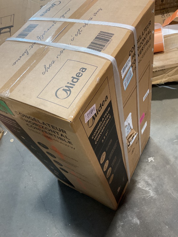 Photo 1 of **MINOR DENT ON BACK**Midea MERC04C4BAWW 3.5 Cubic Feet Chest Freezer, Cu.ft-Convertible, White