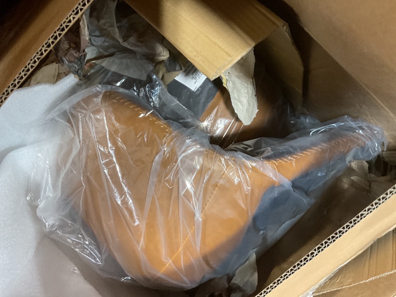 Photo 1 of **SCRATCHES ON BASE**Adjustable Bar Stools Set of 2, Mid Century Modern Swivel Bar Stools, Industrial Bar Height Stools with Back Support Counter Height Bar Chairs Pu Leather Bar Stool for Kitchen Island Rustic Barstools