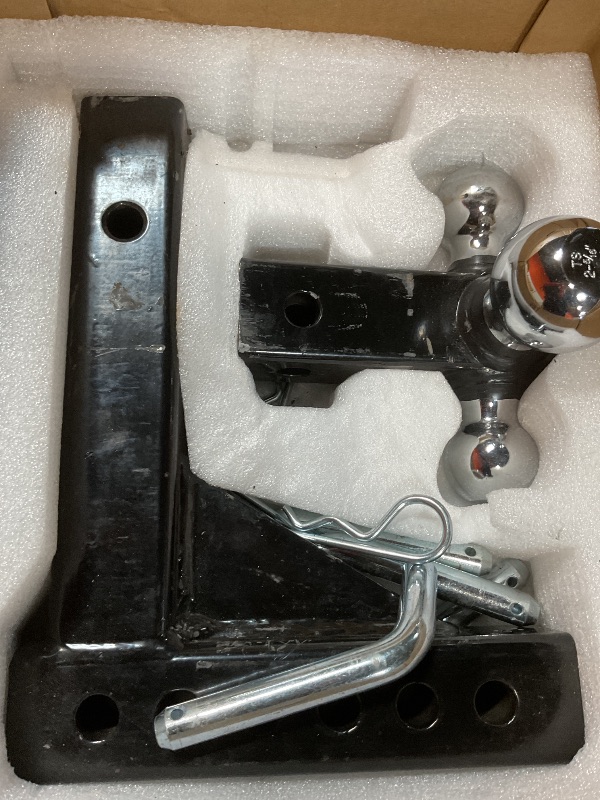Photo 1 of **MINOR USE WEAR**TowSmart Adjustable Tri-Ball Mount Hitch, 6,000-10,000 lbs Capacity, 2'' Receiver, 11.5'' Height Adjustment, Corrosion-Resistant, Fits Class III & IV