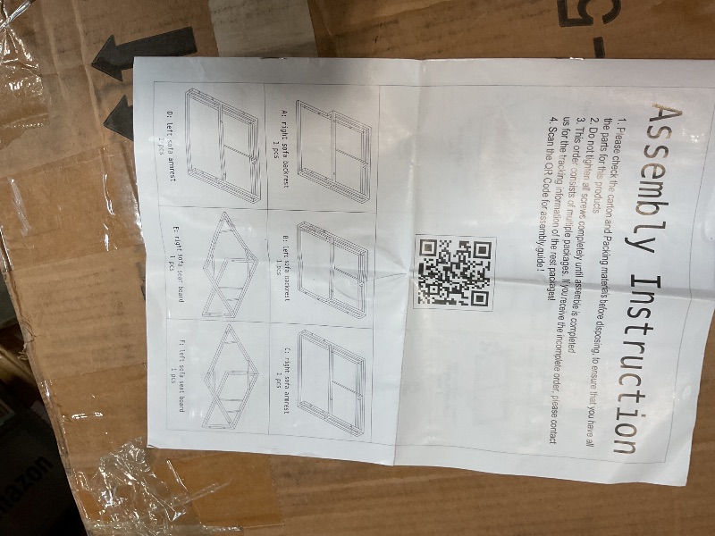 Photo 1 of **MISSING PARTS** Shintenchi 5 Pieces Outdoor Patio Furniture Sets, Patio Sectional Sofa Couch, Gray PE Wicker Furniture Modular Patio Conversation Sets Patio Sofa with Washable Cushions & Table?Khaki?