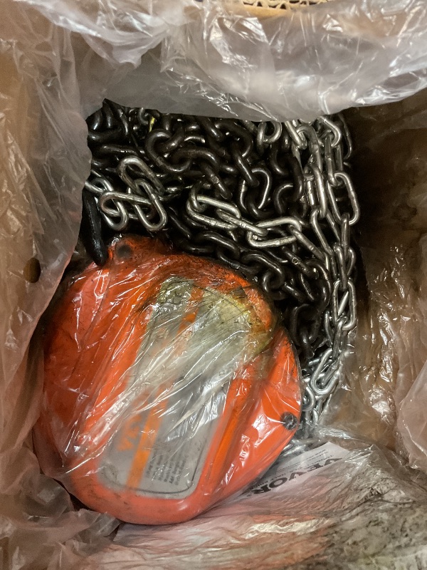 Photo 1 of **DIRT**VEVOR Hand Chain Hoist, 1 Ton 2200 lbs Capacity 20 FT Come Along, G80 Galvanized Carbon Steel with Double-Pawl Brake, Auto Chain Leading & 360° Rotation Hook, for Garage Factory Dock