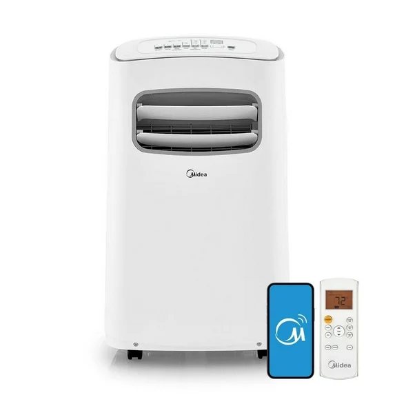 Photo 1 of **DIRTY**MIDEA 8,200 BTU SACC SMARTCOOL PORTABLE AIR CONDITIONER REMOTE/APP - WHITE