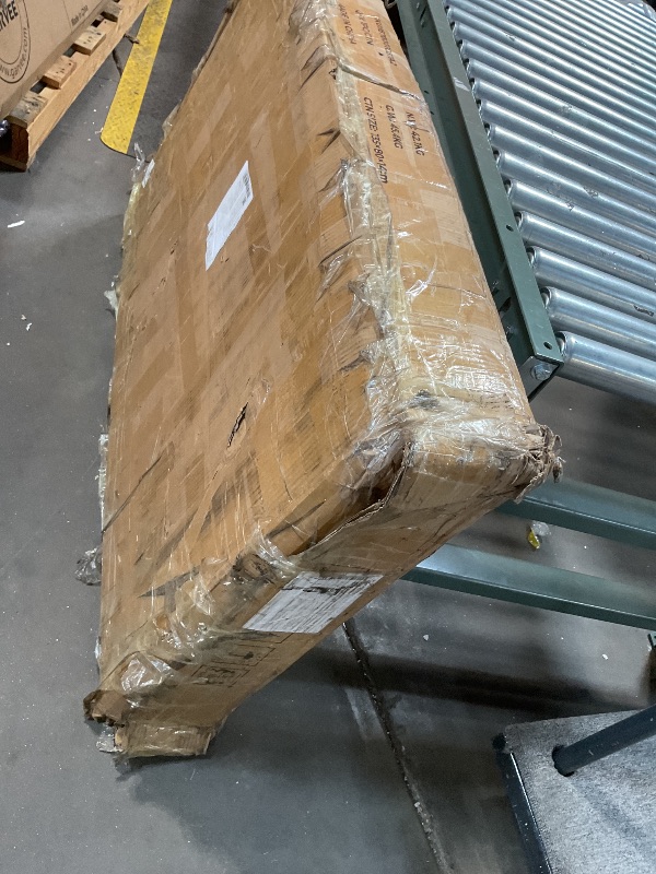 Photo 1 of **MINOR TRANSPORT SCRATCHES AND SCRAPES**kepptory 47 inch XL Dog Crate Furniture with Top-Access Teasing/Feeding Doors, Farmhouse Wooden Decorative Dog Crates with Wheels, Chew-Resistant Dog Crates End Table for Medium&Large Dogs, White