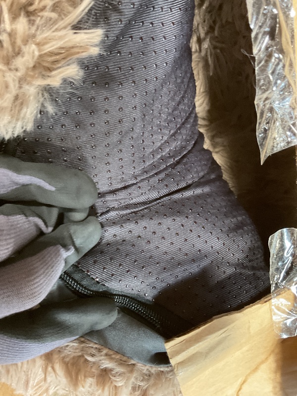 Photo 1 of **DIRTY FROM TRANSPORT **Bedsure Memory Foam Human Dog Bed, 72"x48"x12" Calming Giant Human Dog Bed for Adults People Fits Pet Families with Storage Pocket, Fluffy Faux Fur Orthopedic Dog Bean Bed, Camel