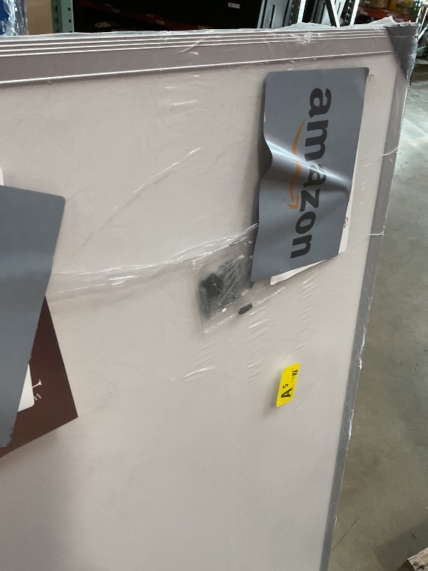 Photo 1 of **MINOR SCRATCH DAMAGE **VIZ-PRO Cork Bulletin Board, 48 X 48 Inches, Wall-Mounted Corkboard with Silver Aluminium Frame for School, Office, and Home 4' X 4'